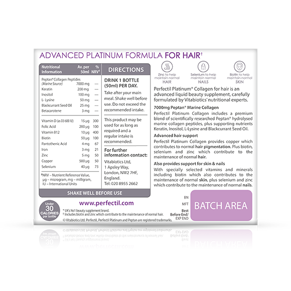 Perfectil Platinum Collagen Hair Drink (Short Expiry)