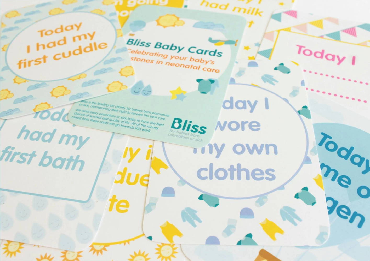 Celebrate your premature baby's unique milestones, with cards from Bliss