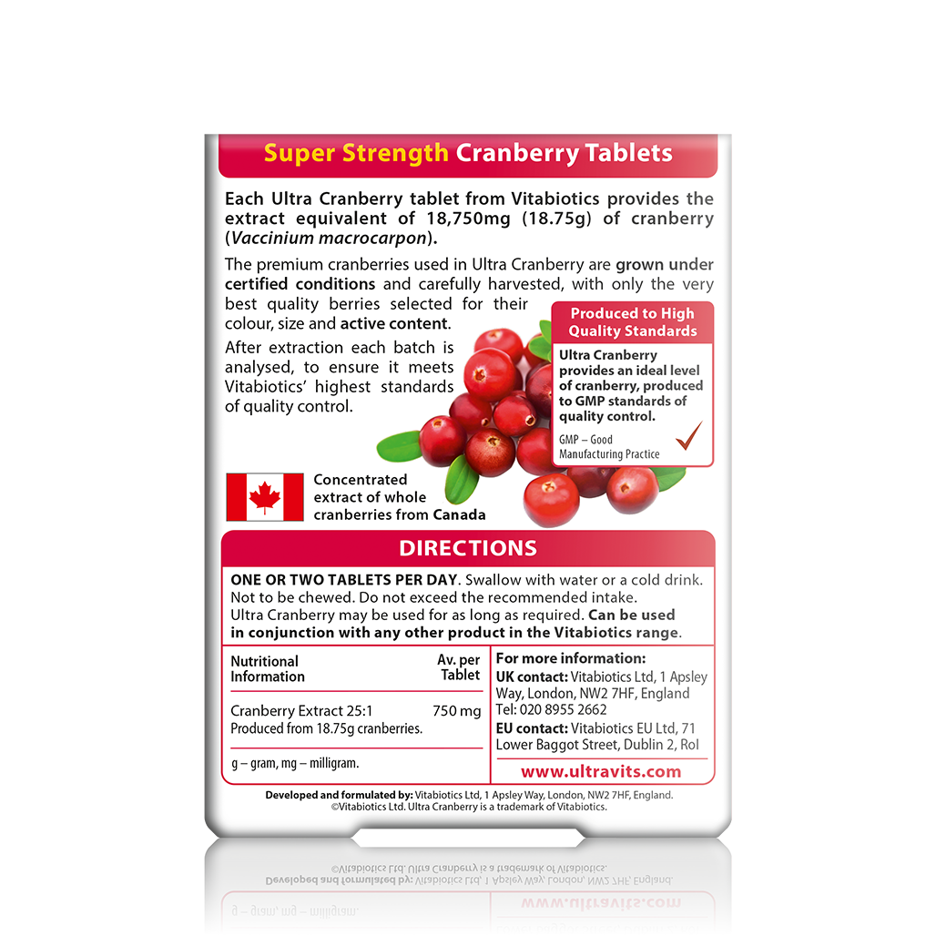 Ultra Cranberry | Super Strength Tablets | Vitabiotics®