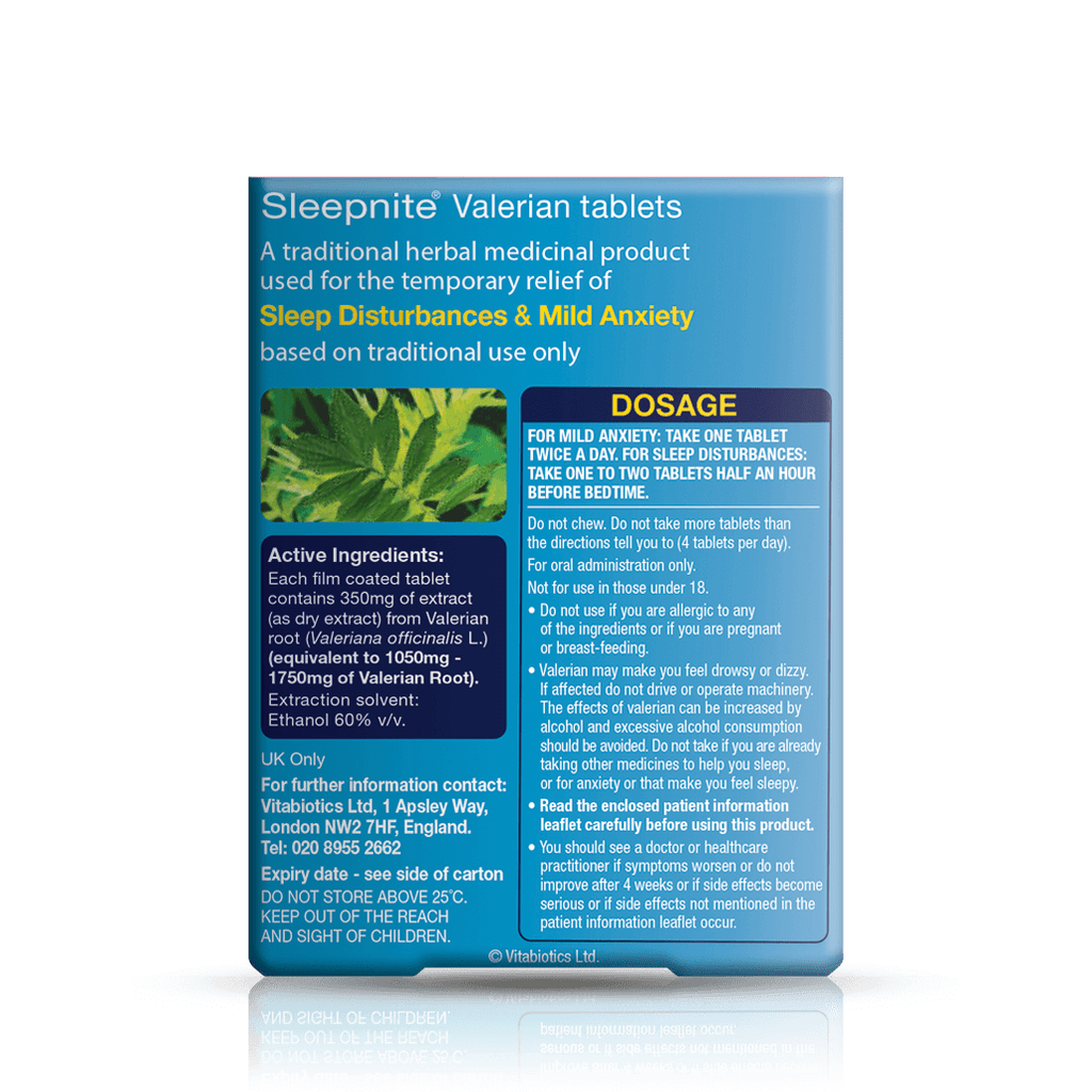 Valerian Root Extract 200mg Tablets - 300 Count, Vegan, UK Made For Restful Sleep