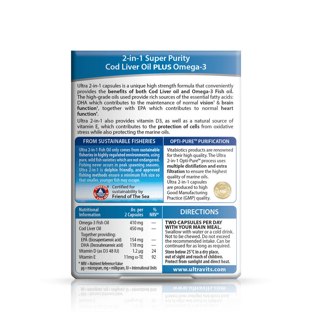 Ultra Cod Liver Oil Cod Liver Oil Capsules Vitabiotics®