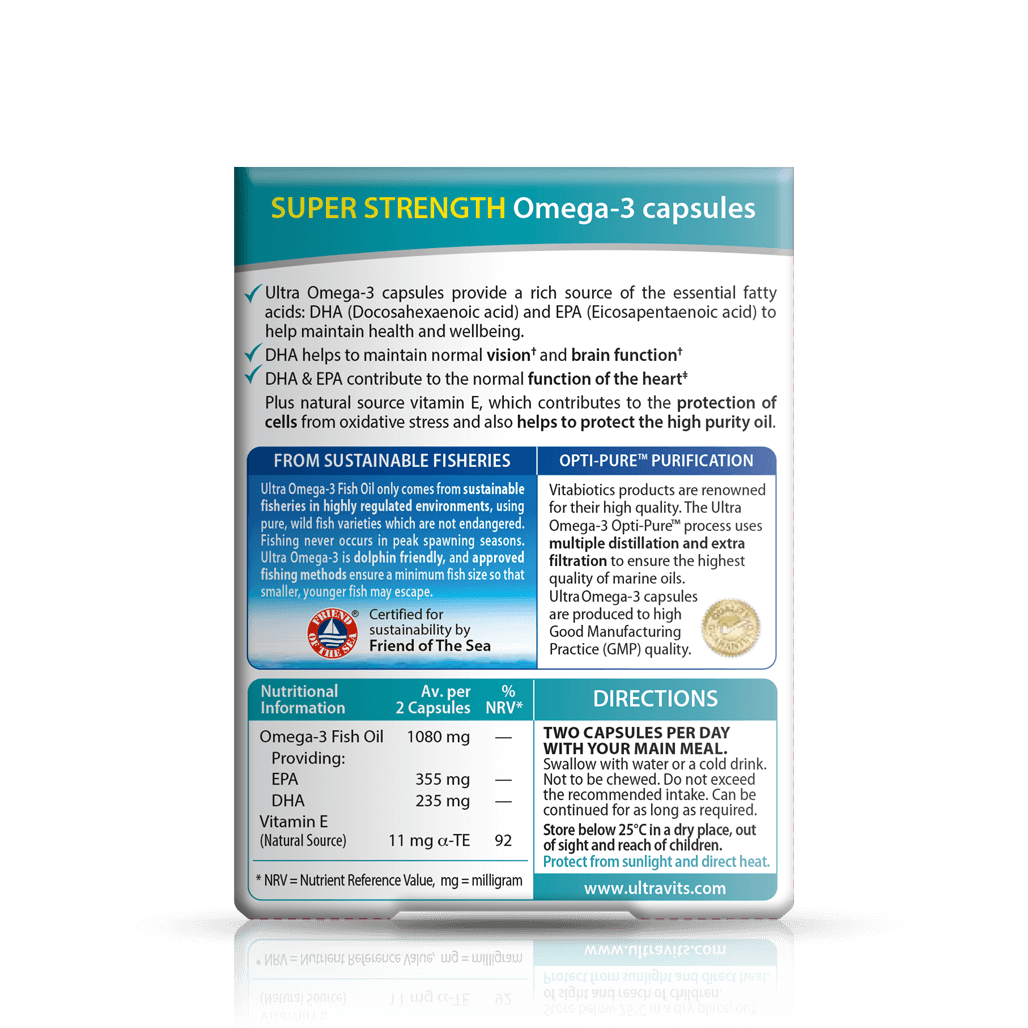 Ultra Rx Omega Ultra Omega-3 | Omega 3 Capsules | Vitabiotics